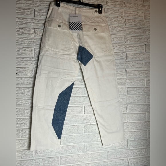 Free People x Sandrine Rose patchwork denim blue and white jeans. NWT - Picture 12 of 16